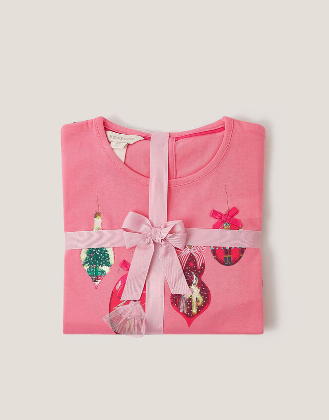 Christmas Bauble Pyjama Set, Pink (PINK), large