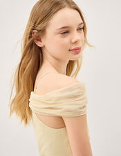 Texas One Shoulder Prom Dress, Yellow (LEMON), large