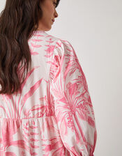East Nanda Tropical Print Midi Dress, Pink (PINK), large