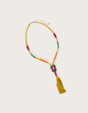 Tassel Pendant Rope Necklace, , large