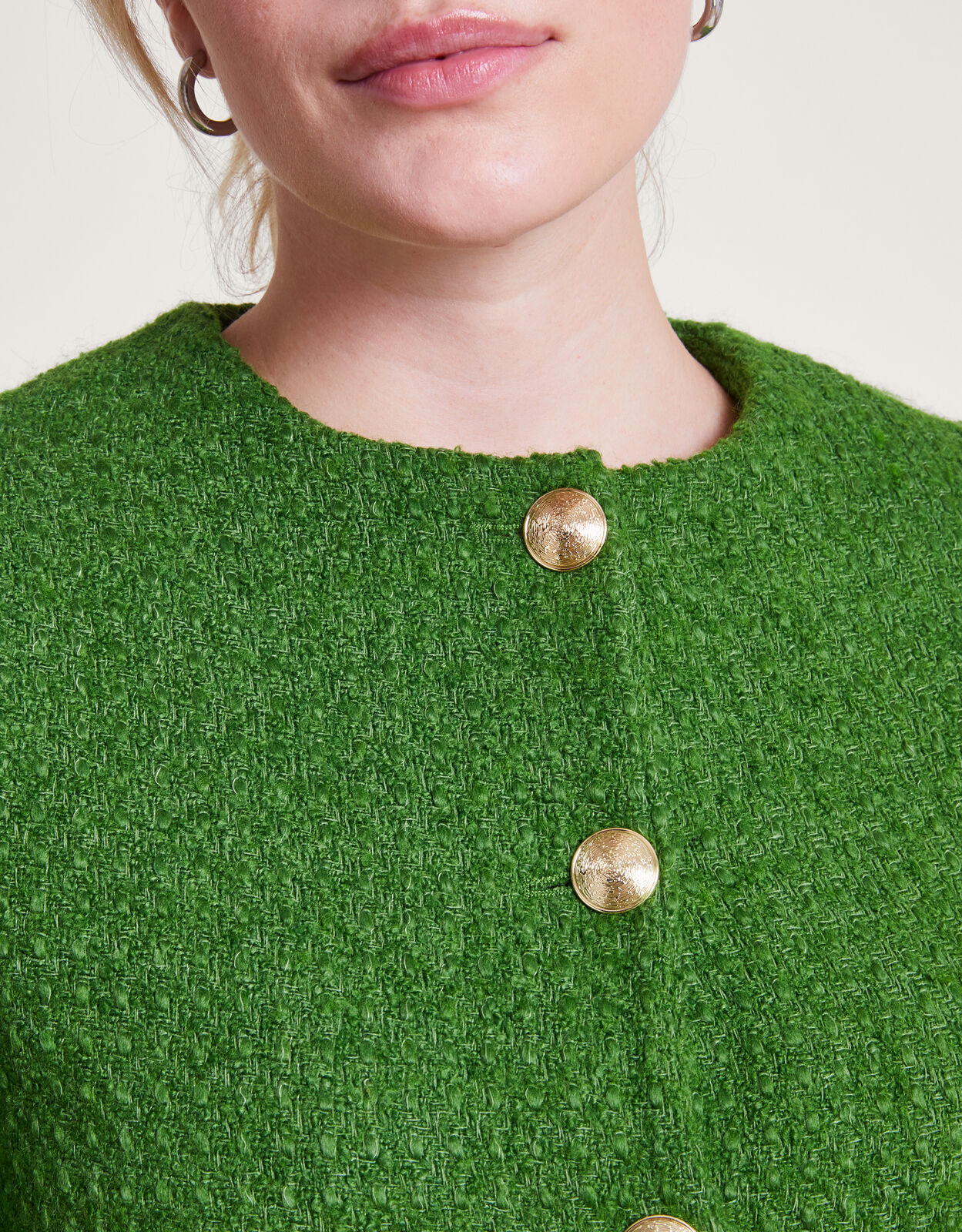 Maya Tweed Crop Jacket Green Women s Jackets Monsoon UK