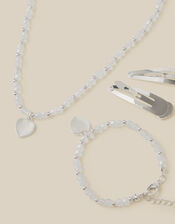 Amour Beaded Heart Jewellery & Hair Accessories Set, , large