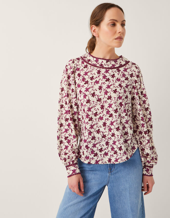 Felipa Floral Print Jersey Top