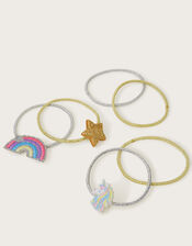 6-Pack Magical Glitter Hair Bands, , large