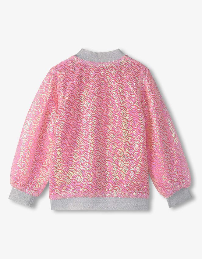 Hatley Mermaid Sequin Bomber Jacket, Pink (PINK), large