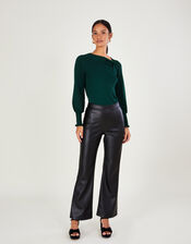 Twist Neck Jumper with LENZING™ ECOVERO™, Green (GREEN), large