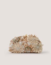 Bloom Floral Embellished Clutch Bag, , large
