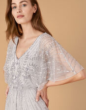 ARTISAN Tabitha Embellished Maxi Dress, Silver (SILVER), large