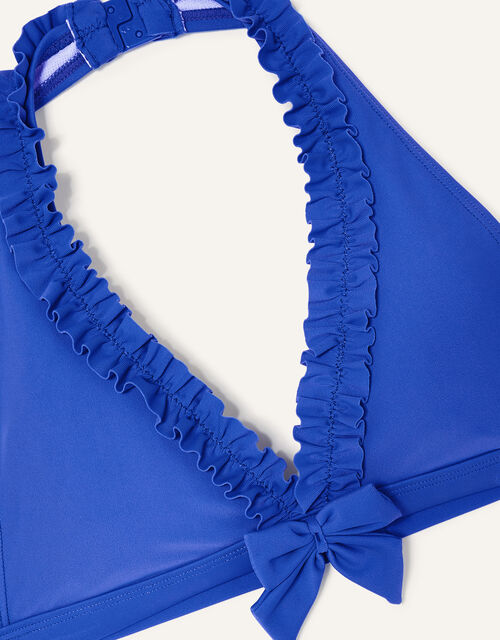 Triangle Frill Bikini with Recycled Polyester, Blue (BLUE), large
