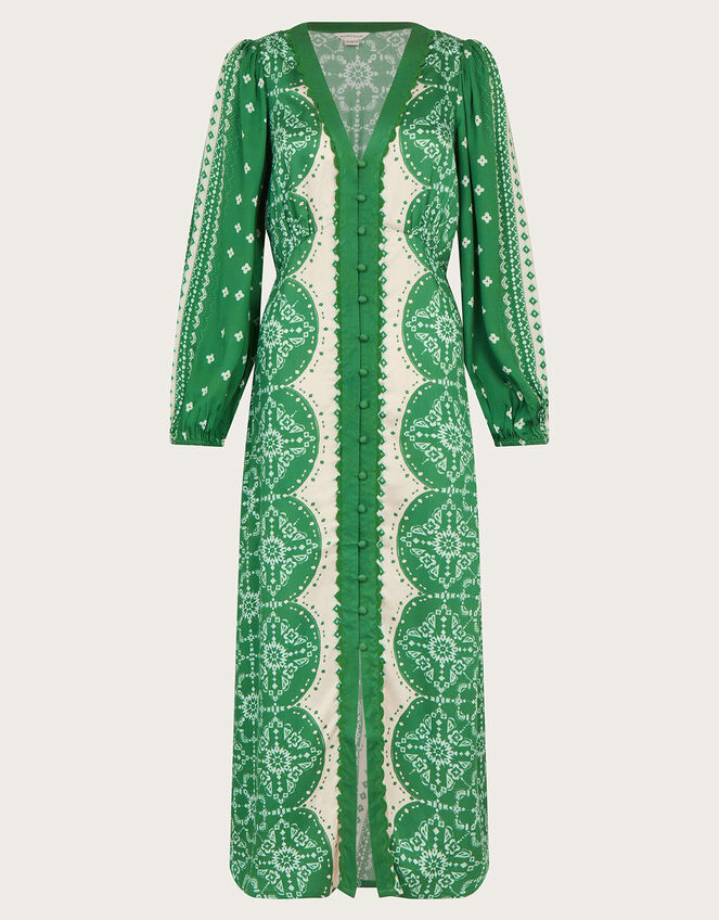 Tamsyn Print Tea Dress, Green (GREEN), large