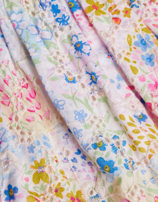 Floral Print Broderie Blouse, Multi (MULTI), large