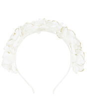 Honey Pearl Shimmer Flower Headband, , large