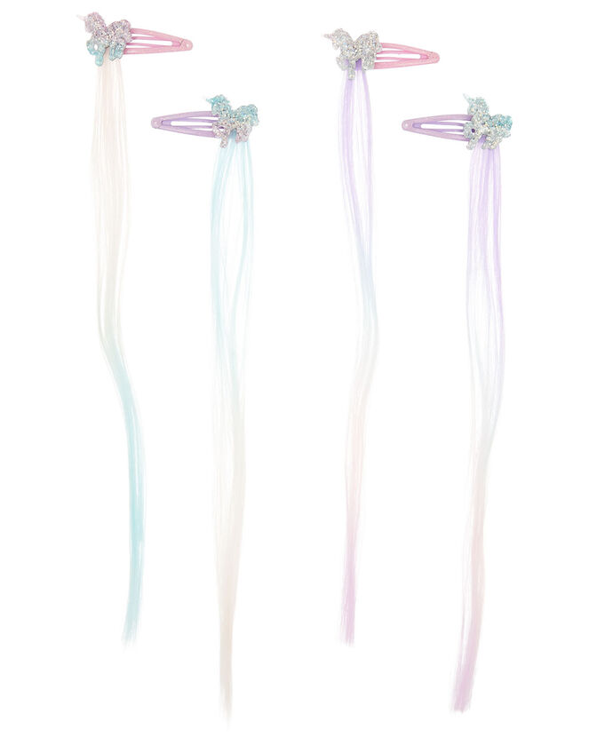 Glitter Unicorn Faux Hair Clip Set Girls' Hair Accessories Monsoon UK.