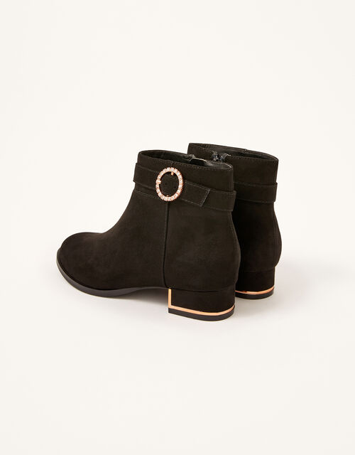 Diamante Heel Boots, Black (BLACK), large