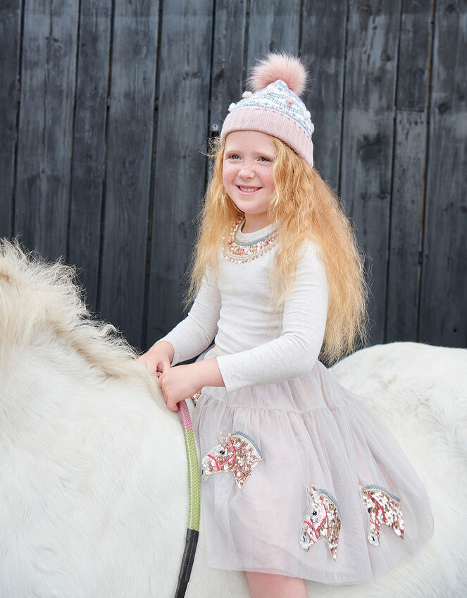 Horse Disco Dress Camel | Girls' Dresses | Monsoon UK.