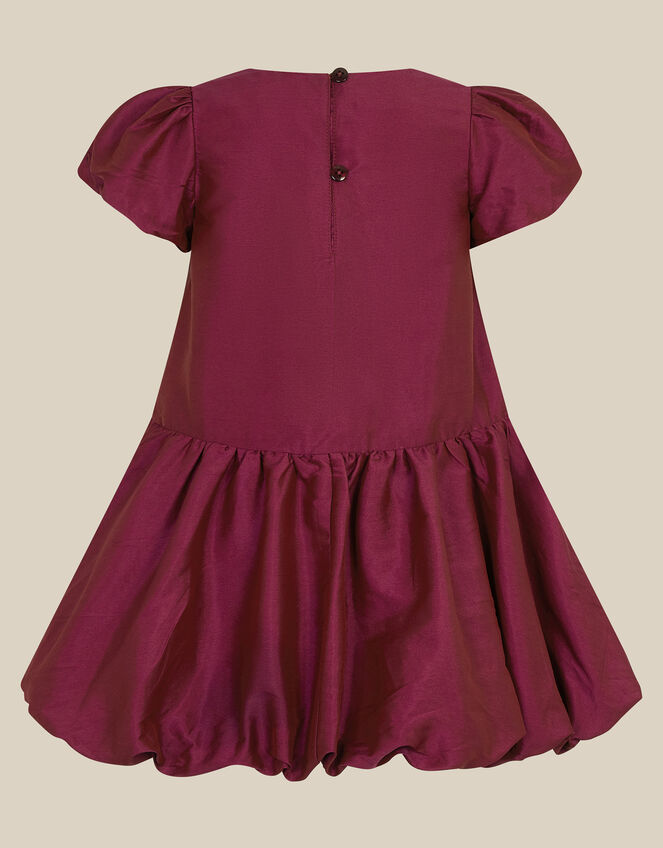 Baby Ember Bow Bubble Hem Dress, Purple (PURPLE), large