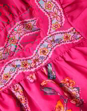 Ariella Sequin Print Scallop Trim Dress, Pink (PINK), large