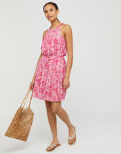 Coco Floral Flippy Skirt in LENZING™ ECOVERO™, Orange (CORAL), large