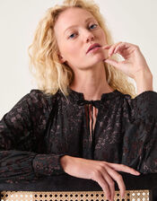 Dory Sparkle Devoré Shirt, Black (BLACK), large