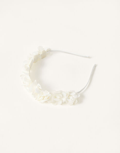 Lacey Pom Flower Headband, , large