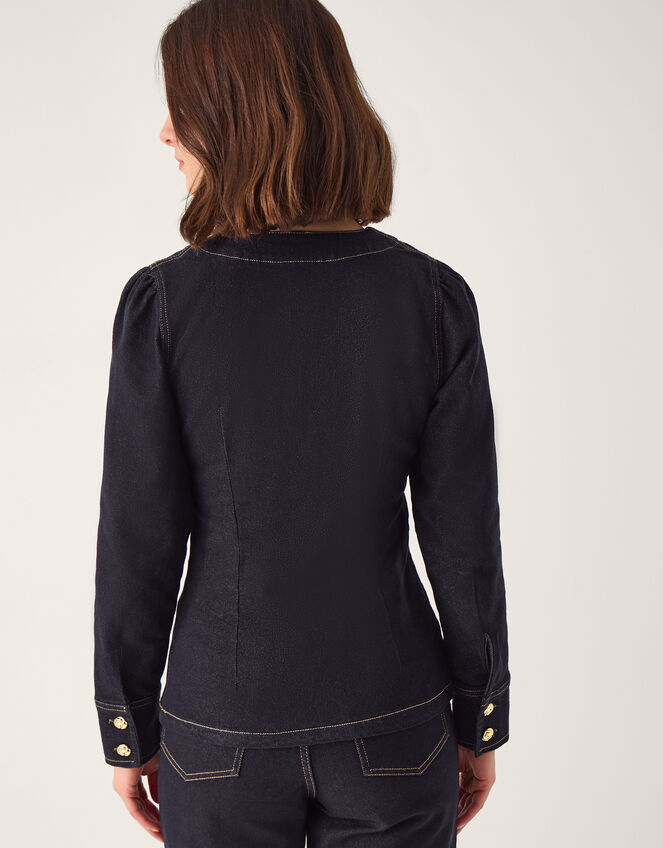 Teri Tailored Denim Shirt  Blue