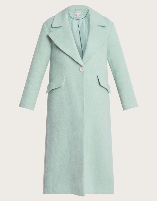 Jenny Brushed Wool Smart Coat with Recycled Polyester, Green (MINT), large