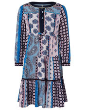 Leoni Mini Me Printed Dress in LENZING™ ECOVERO™, Multi (MULTI), large