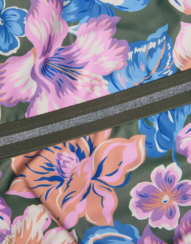 Floral Sparkle Bikini Set, Green (KHAKI), large