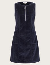 Soha Corduroy Pinafore Dress, Blue (NAVY), large
