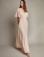 Mona Angel Sleeve Maxi Dress, Pink (BLUSH), large