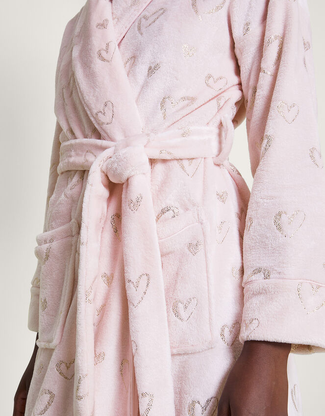 Heart Foil Dressing Gown, Pink (PINK), large