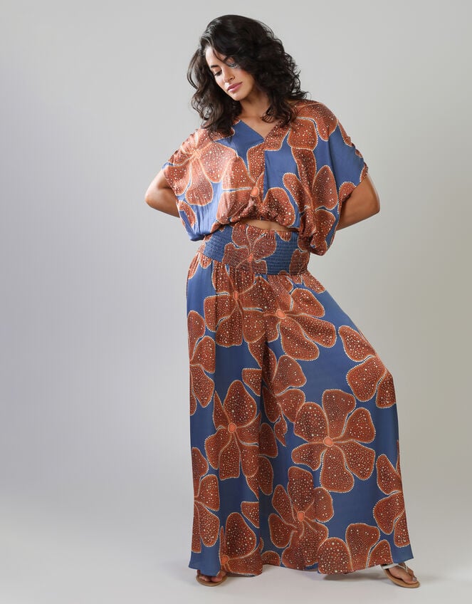 Traffic People Whispers Print Top, Blue (BLUE), large