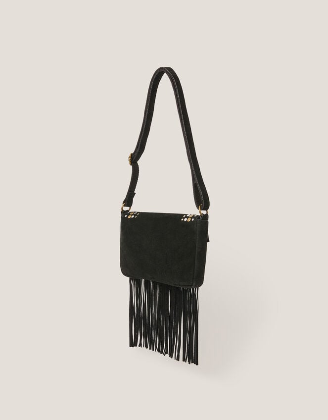 Zora Suede Fringe Crossbody Bag