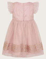 Baby Ayra Sparkle Lace Dress, Pink (PINK), large
