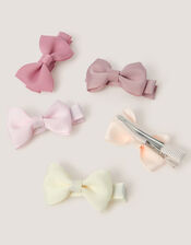 5-Pack Ballet Bow Hair Clips, , large