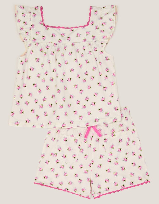 Floral Jersey Short Pyjamas Set, Pink (PINK), large