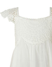 Estella Crochet Bodice Occasion Dress, Ivory (IVORY), large