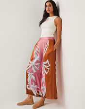 Tabitha Floral Print Wide Leg Trousers, Pink (PINK), large