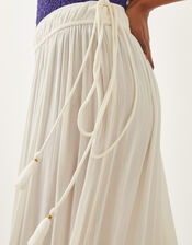 Bryony Embroidered Maxi Skirt, White (WHITE), large