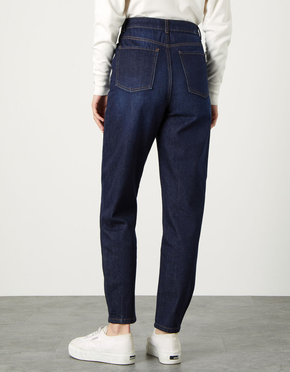 Barrel Jeans with Recycled Cotton Blue