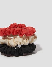 3-Pack Small Mix Hair Scrunchies, White (WHITE), large