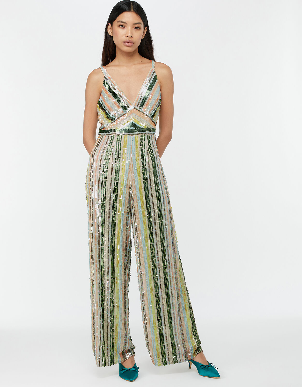 Monsoon sequin jumpsuit Clearance