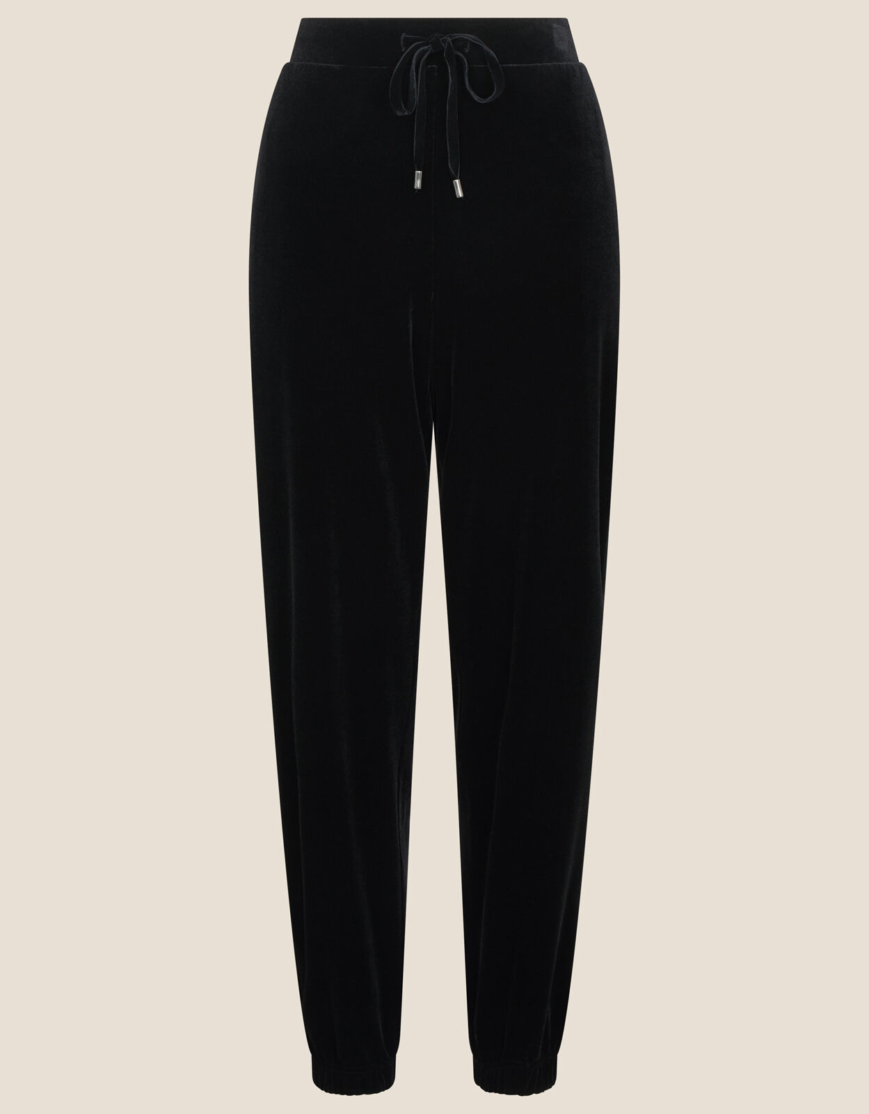 Womens black velvet joggers clearance