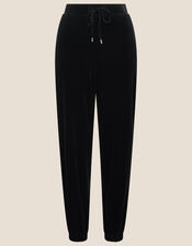 Vera Velvet Cuffed Joggers , Black (BLACK), large