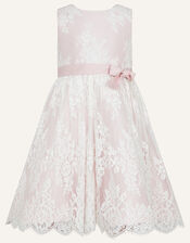 Lace High-Low Dress, Pink (PINK), large