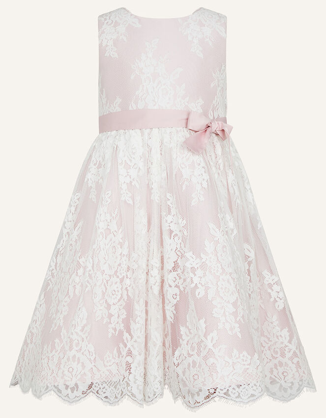 Lace High-Low Dress, Pink (PINK), large