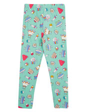 Frugi Libby Printed Leggings, Green (GREEN), large