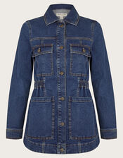 Melanie Stretch Denim Jacket, Blue (DENIM BLUE), large