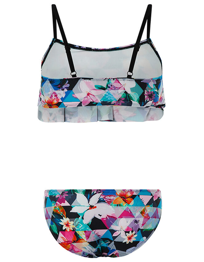Eliza Bold Floral Bikini Set with Recycled Polyester, Black (BLACK), large