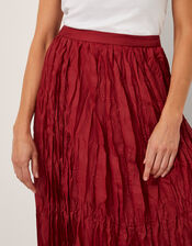 Odessa Crinkle Maxi Skirt, Red (CHERRY), large
